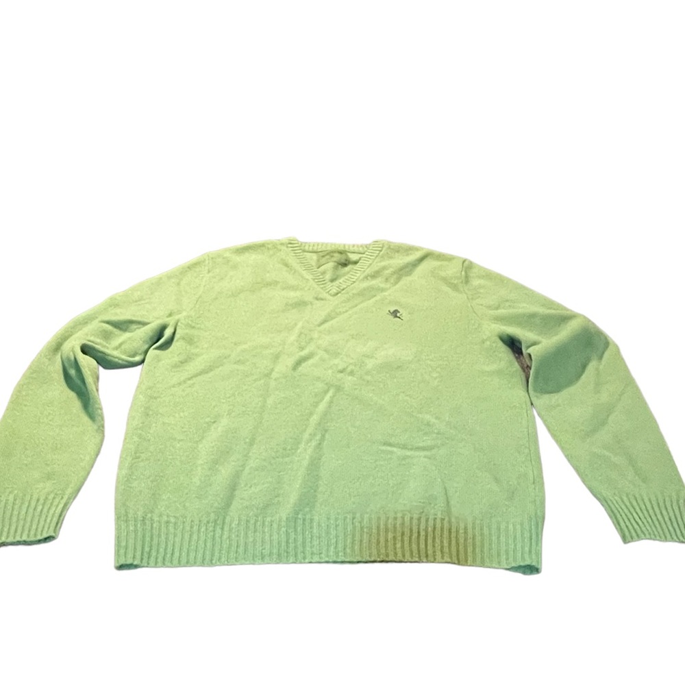 🌸  Vintage Express 100% lambs wool olive‎ green size xl